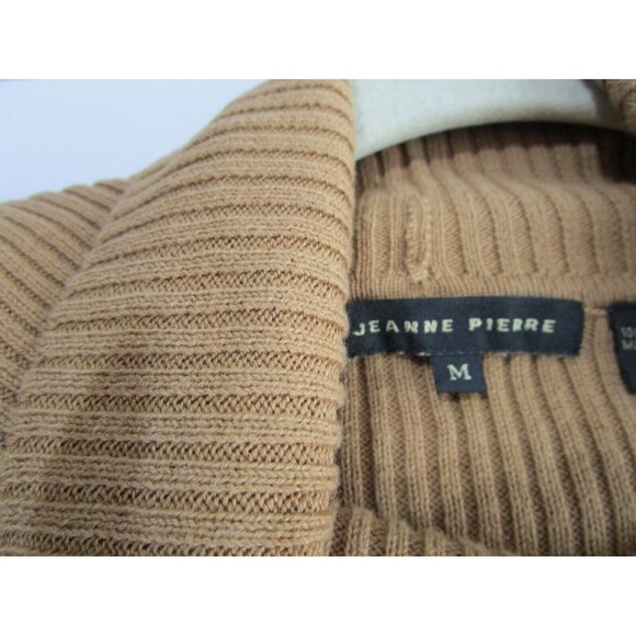 Jeanne Pierre Womens Turtle Neck Sweater Medium Gold Brown Vintage - Picture 4 of 11